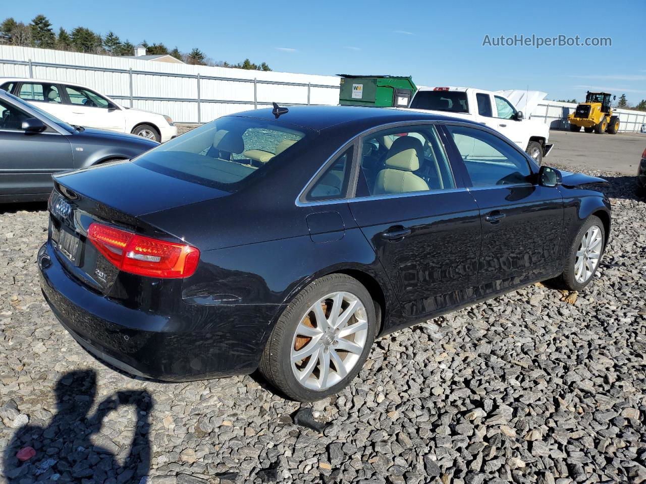 2013 Audi A4 Premium Plus Black vin: WAUFFAFL7DN025774