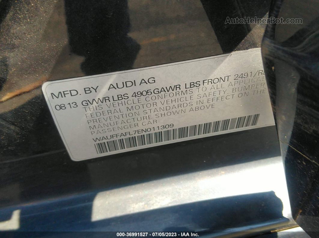 2014 Audi A4 Premium Plus Black vin: WAUFFAFL7EN011309