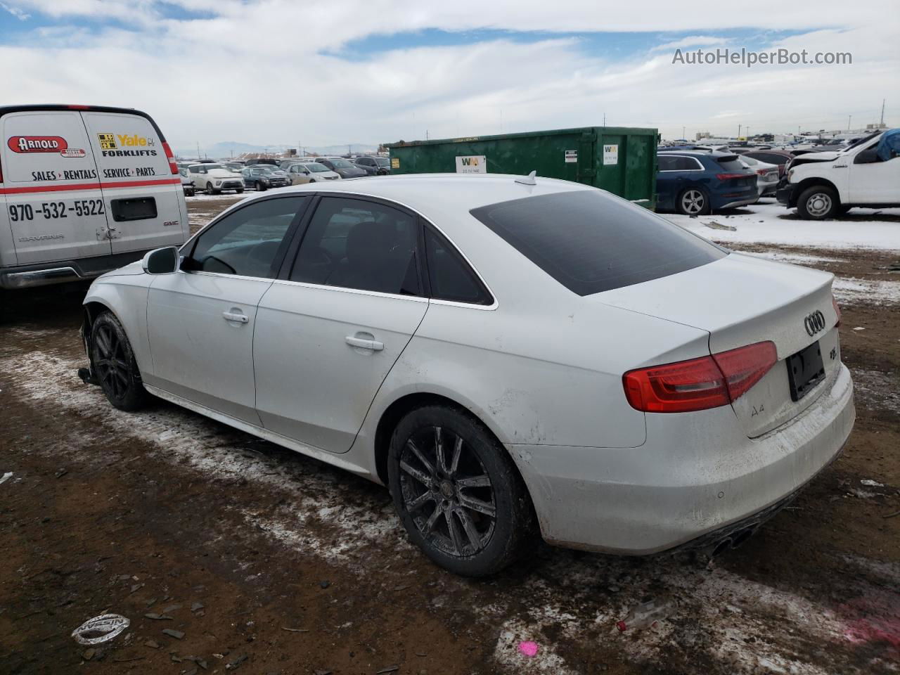 2014 Audi A4 Premium Plus Белый vin: WAUFFAFL7EN034959