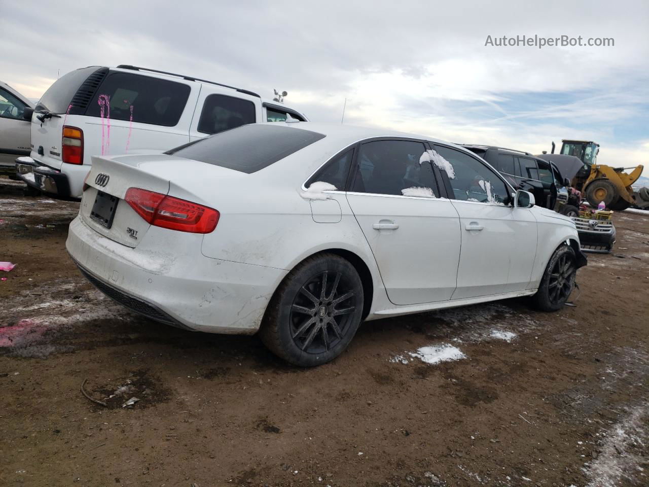 2014 Audi A4 Premium Plus Белый vin: WAUFFAFL7EN034959