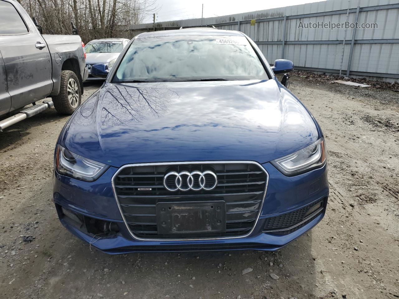 2014 Audi A4 Premium Plus Blue vin: WAUFFAFL7EN037571