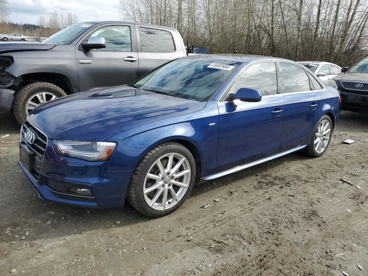 2014 Audi A4 Premium Plus Blue vin: WAUFFAFL7EN037571