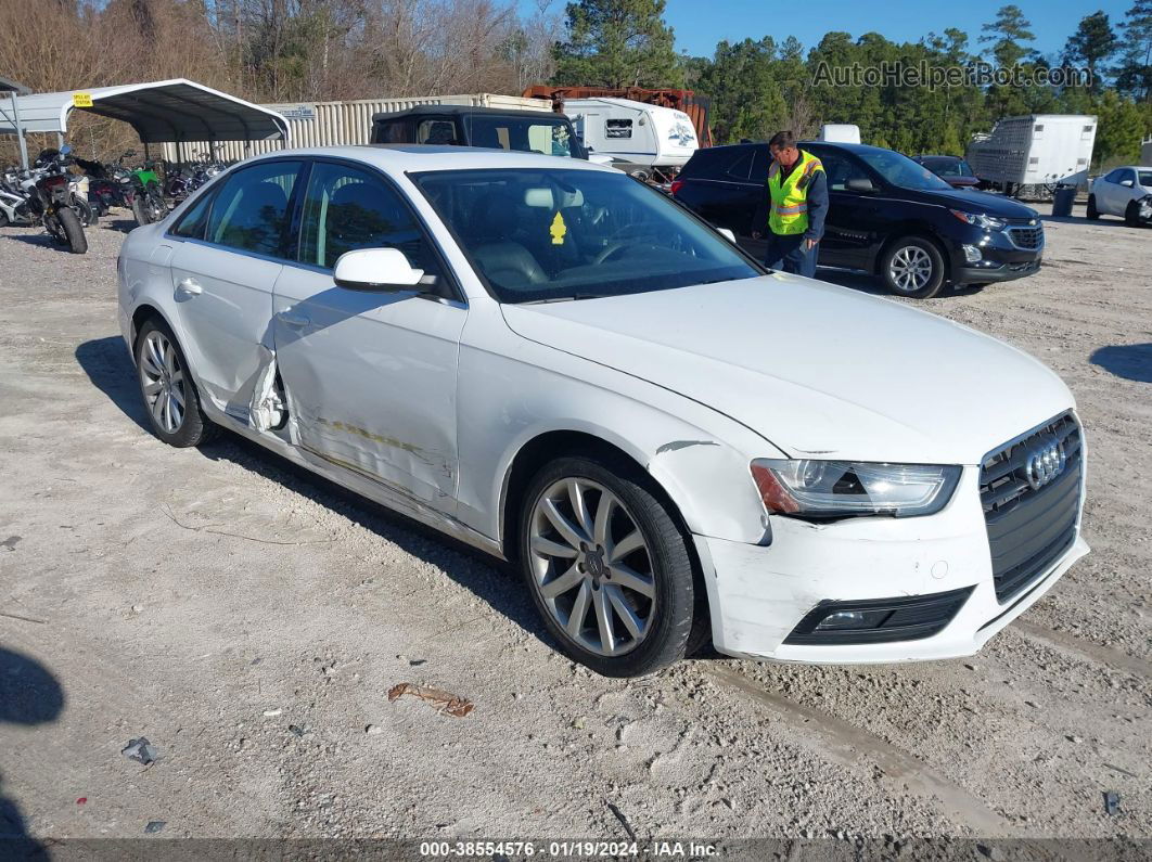 2013 Audi A4 2.0t Premium Белый vin: WAUFFAFL8DN010703