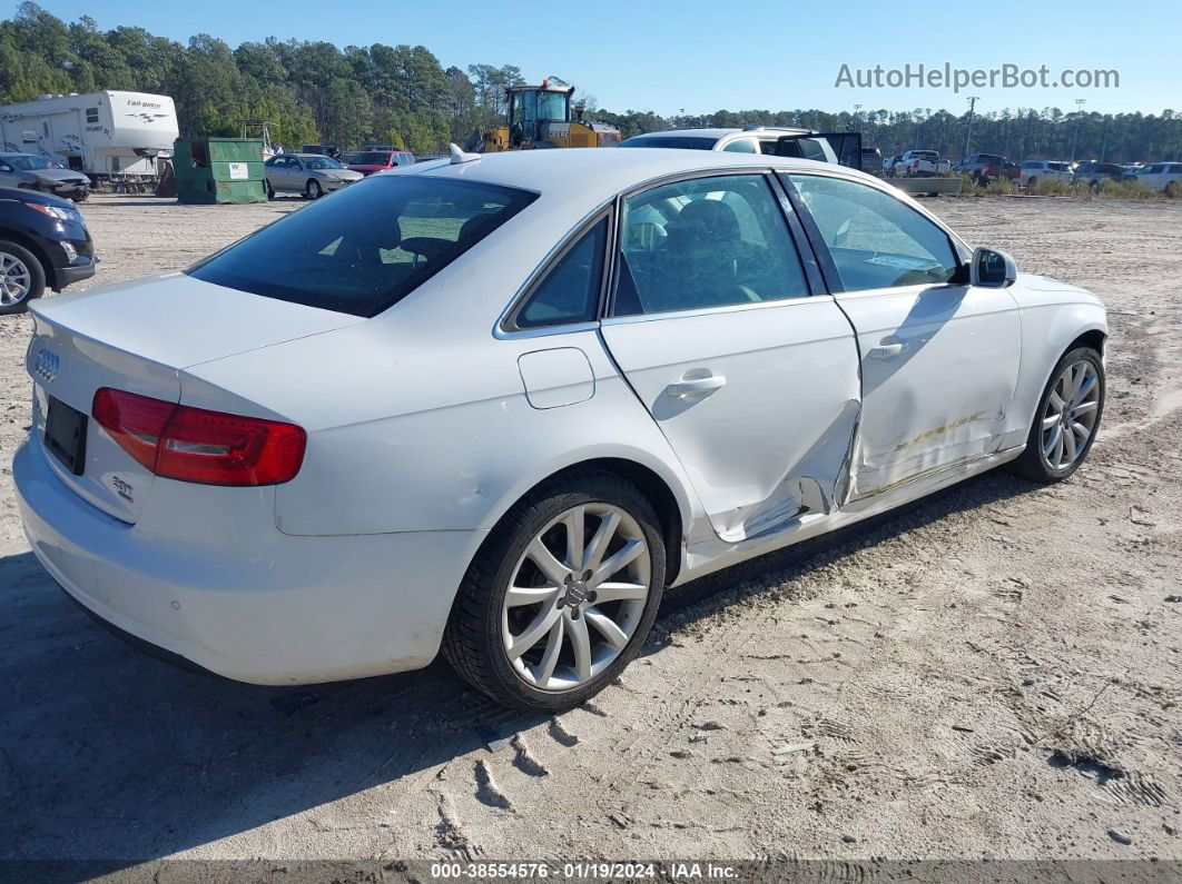 2013 Audi A4 2.0t Premium Белый vin: WAUFFAFL8DN010703