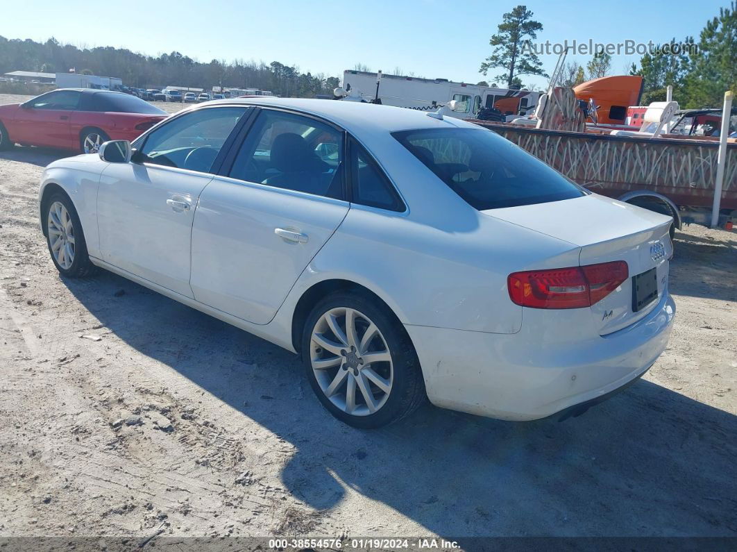 2013 Audi A4 2.0t Premium White vin: WAUFFAFL8DN010703