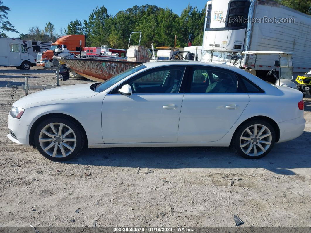 2013 Audi A4 2.0t Premium White vin: WAUFFAFL8DN010703