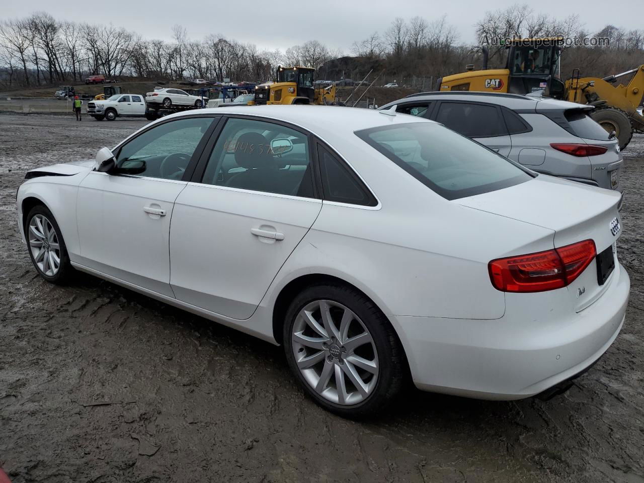 2013 Audi A4 Premium Plus White vin: WAUFFAFL8DN047783