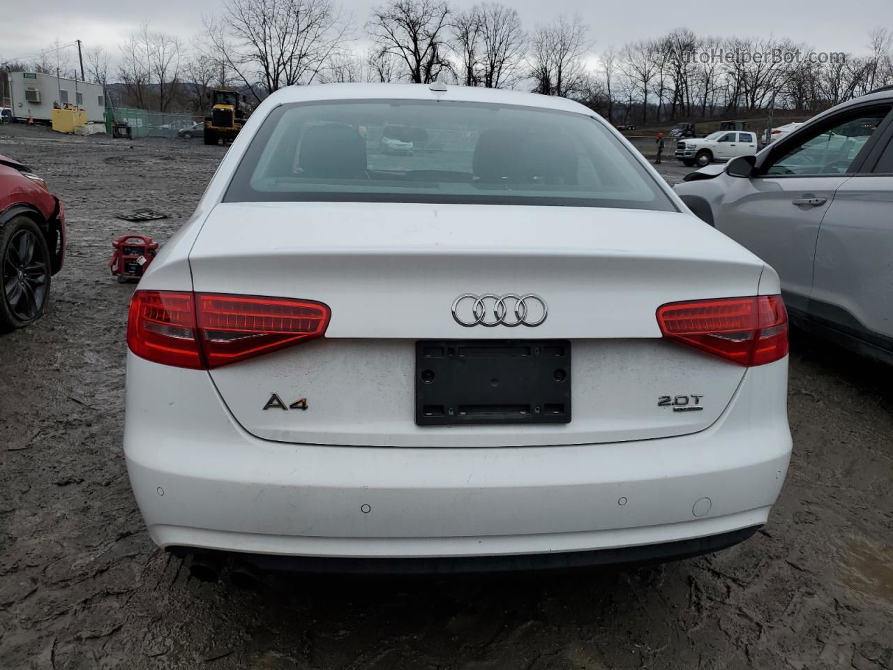 2013 Audi A4 Premium Plus White vin: WAUFFAFL8DN047783