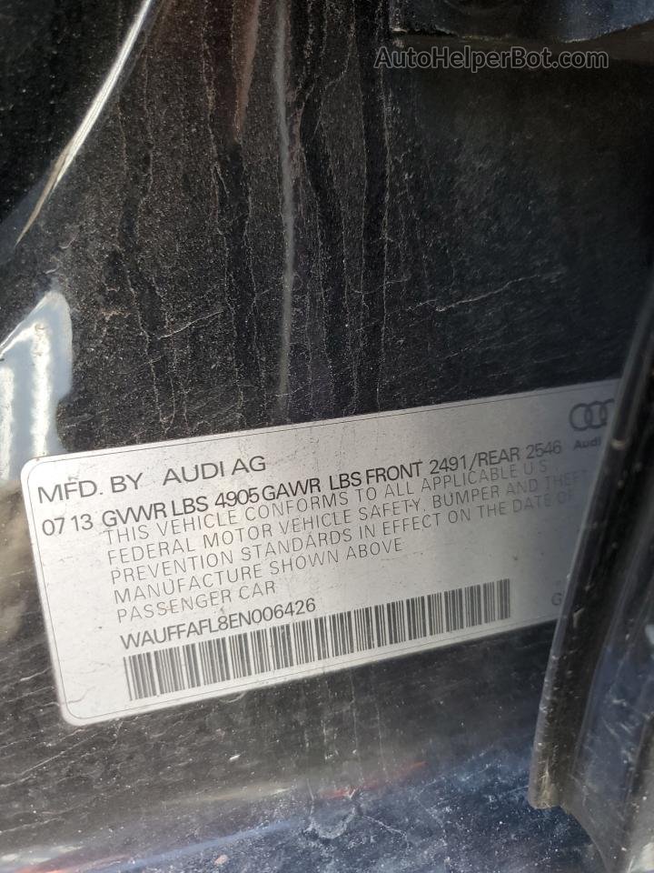 2014 Audi A4 Premium Plus Black vin: WAUFFAFL8EN006426