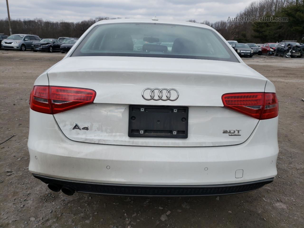 2014 Audi A4 Premium Plus White vin: WAUFFAFL8EN010668