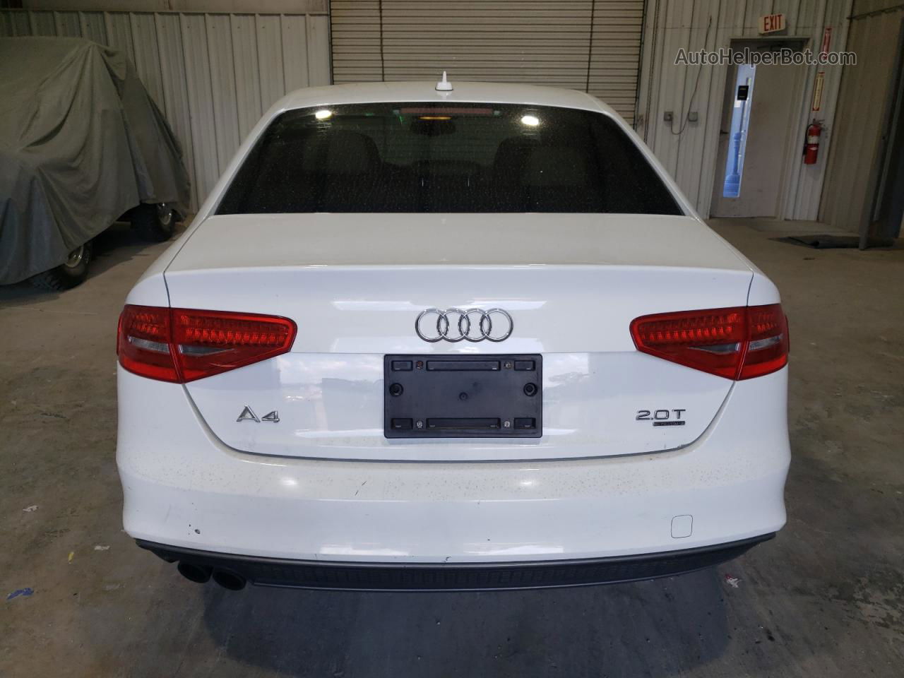 2014 Audi A4 Premium Plus White vin: WAUFFAFL8EN014364