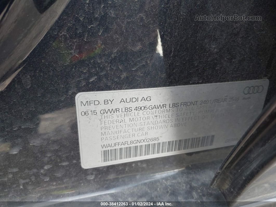 2016 Audi A4 2.0t Premium Blue vin: WAUFFAFL8GN002685