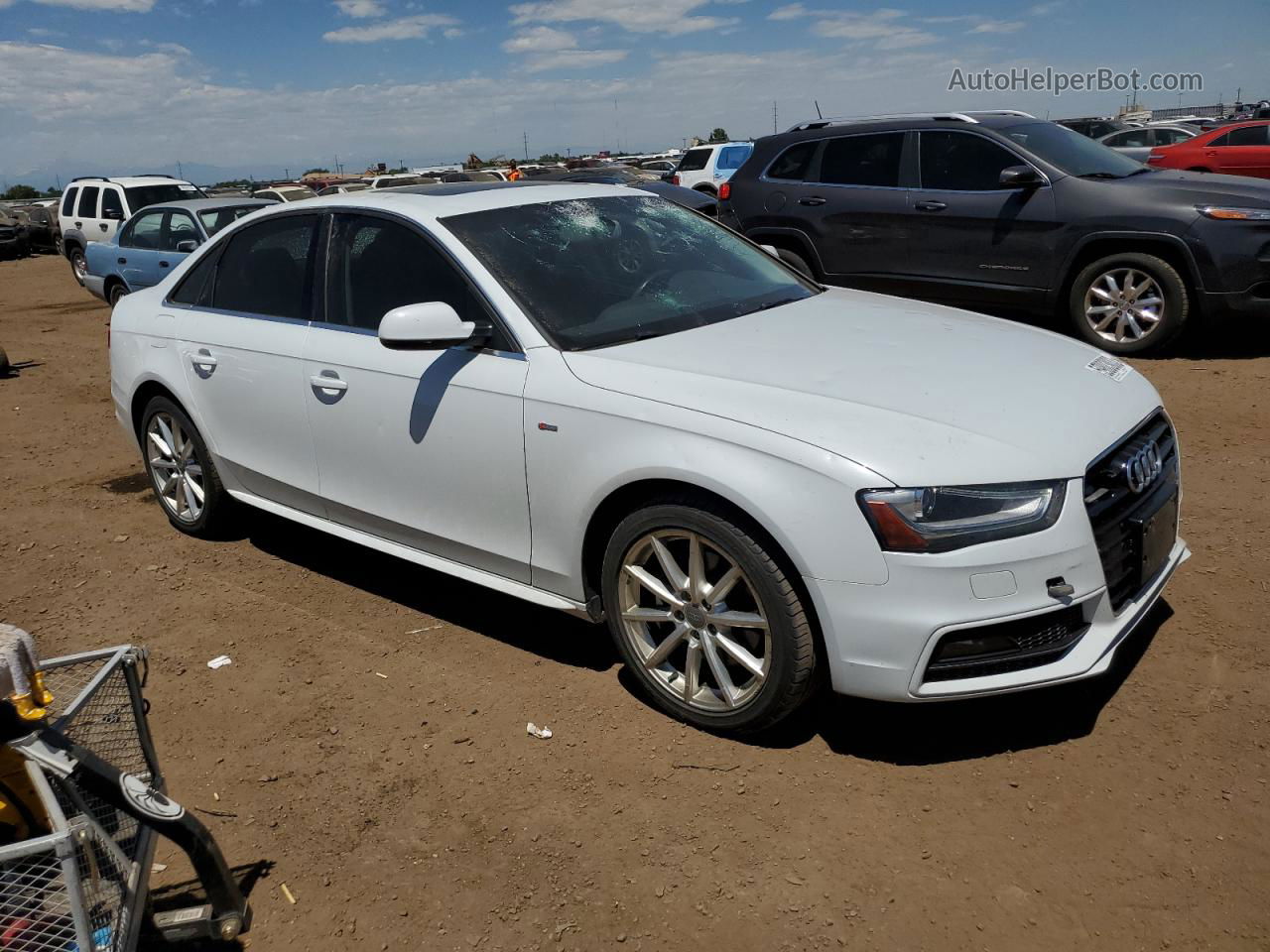 2016 Audi A4 Premium Plus S-line Белый vin: WAUFFAFL8GN007398