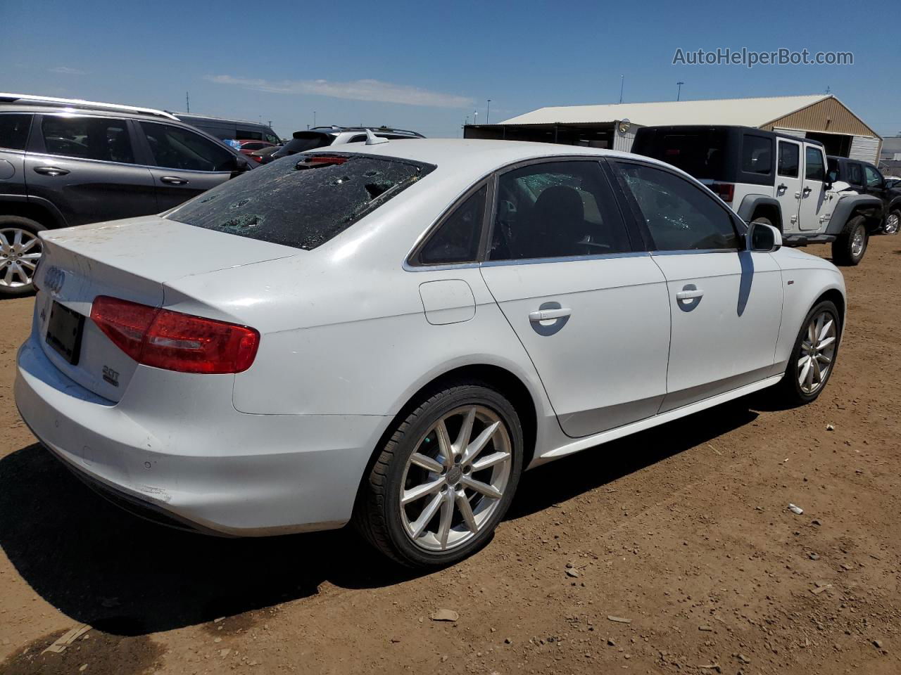 2016 Audi A4 Premium Plus S-line Белый vin: WAUFFAFL8GN007398