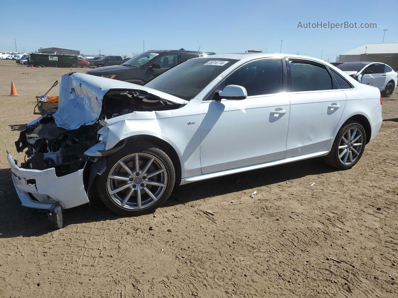 2016 Audi A4 Premium Plus S-line White vin: WAUFFAFL8GN007398