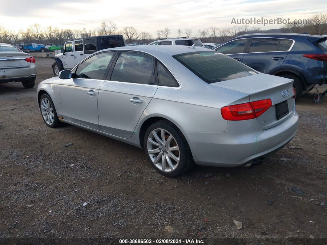 2013 Audi A4 2.0t Premium Silver vin: WAUFFAFL9DA070402