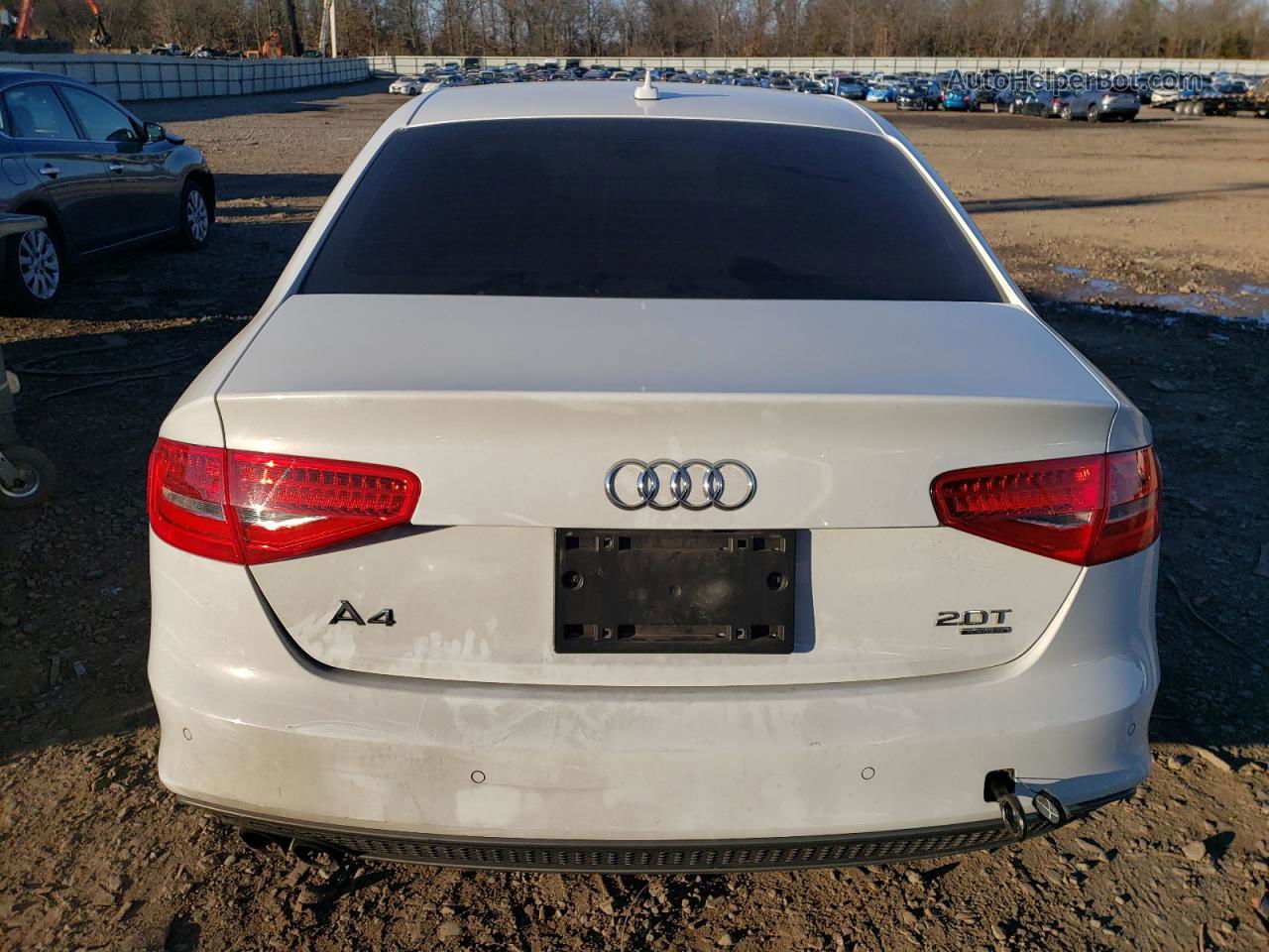 2014 Audi A4 Premium Plus White vin: WAUFFAFL9EN040584