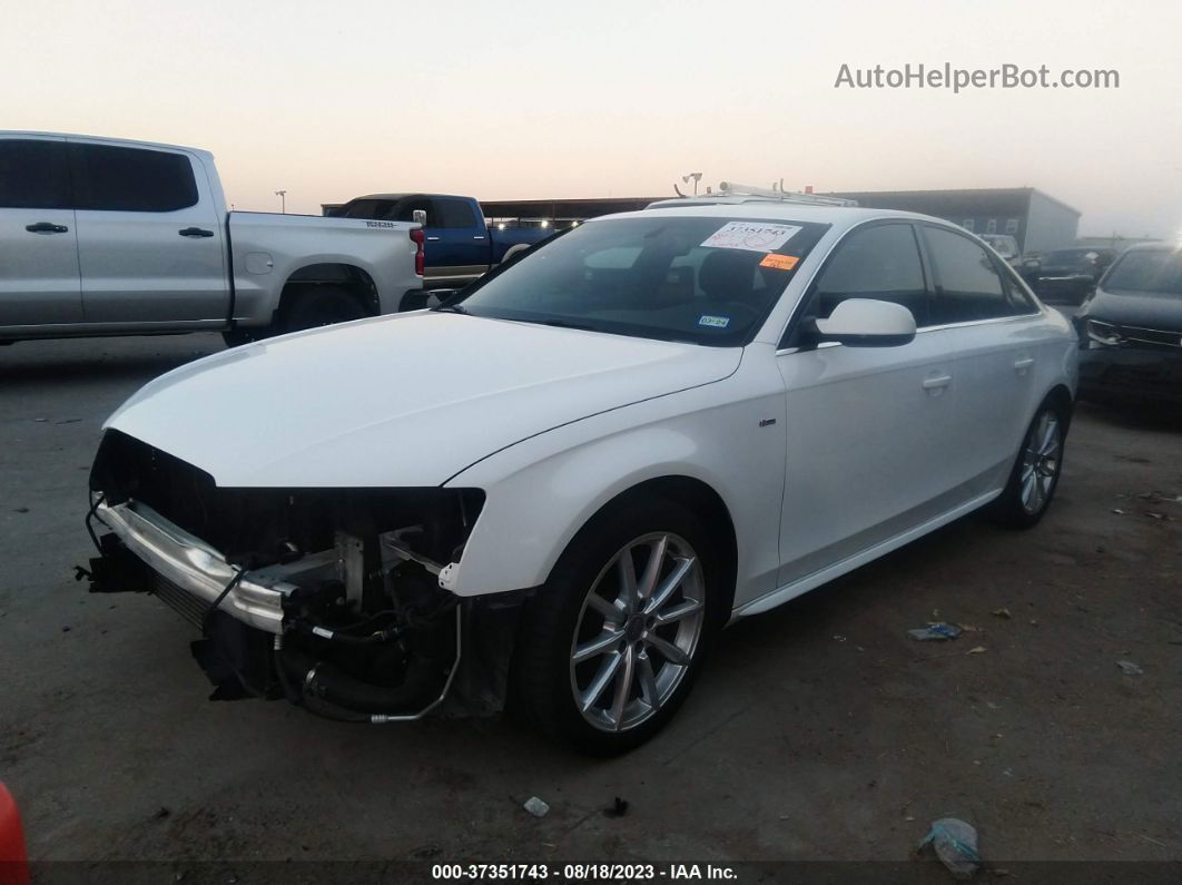 2016 Audi A4 Premium Plus White vin: WAUFFAFL9GN009340