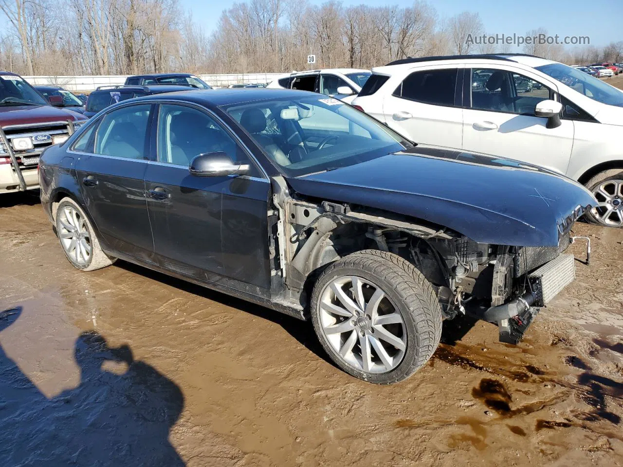 2013 Audi A4 Premium Plus Black vin: WAUFFAFLXDN007706