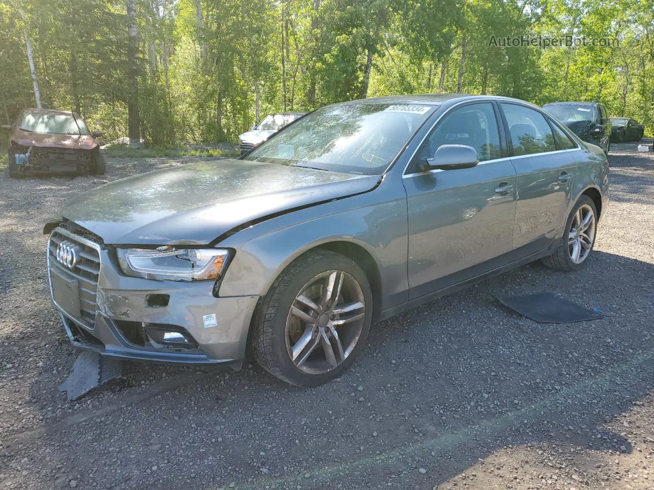 2013 Audi A4 Premium Plus Gray vin: WAUFFCFL5DN028152