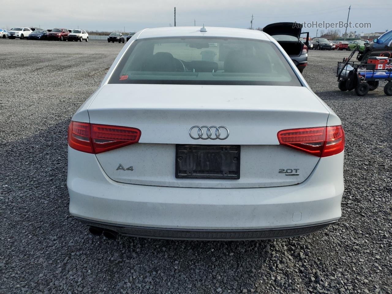 2013 Audi A4 Premium Plus White vin: WAUFFCFL8DN030624