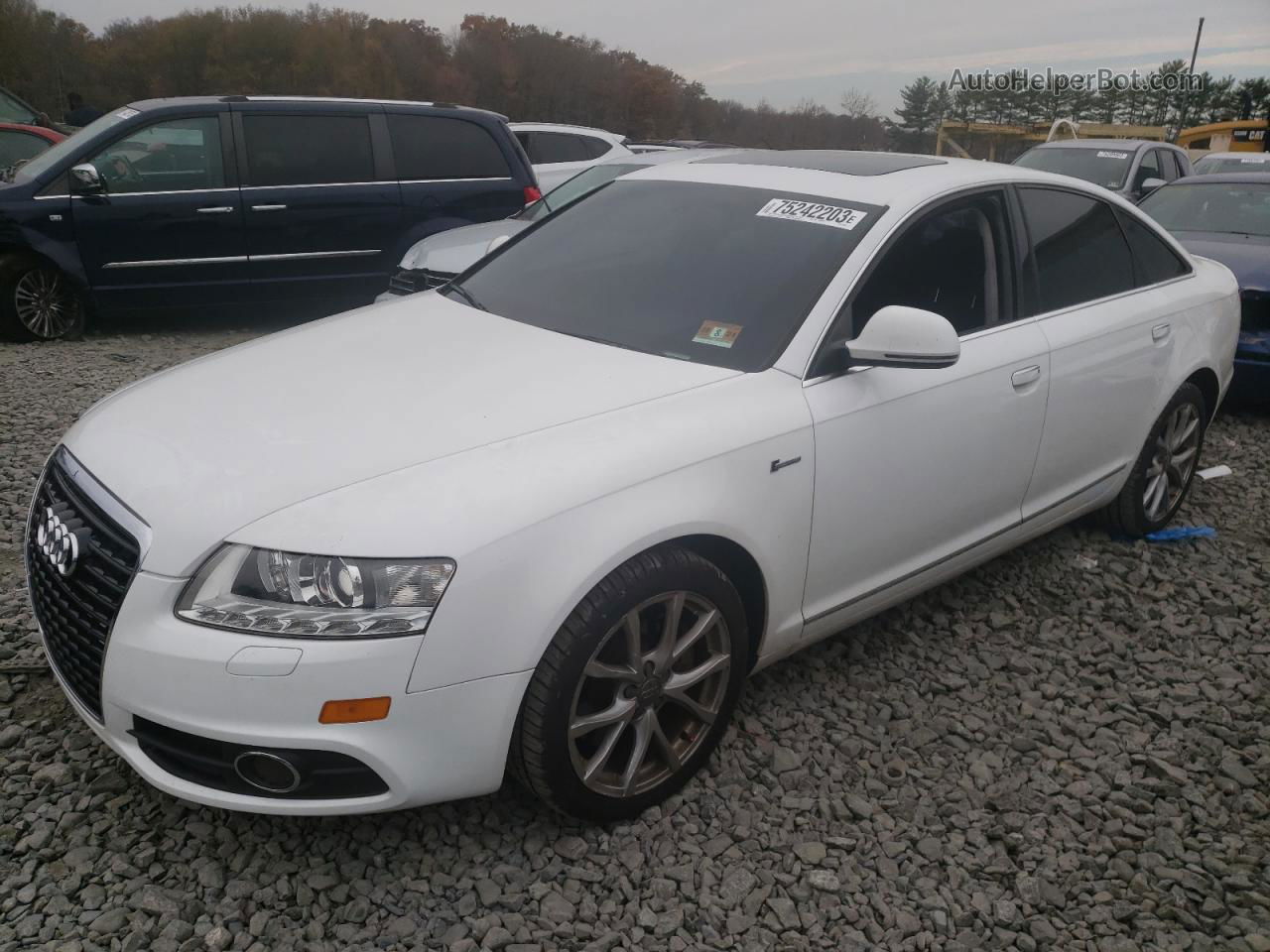 2011 Audi A6 Premium Plus White vin: WAUFGAFB0BN043972