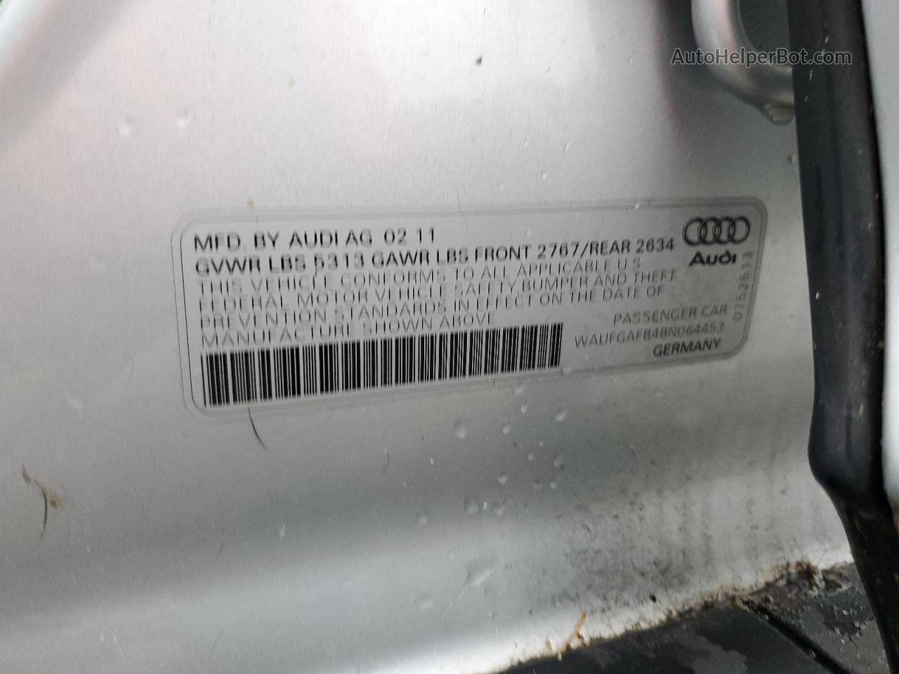 2011 Audi A6 Premium Plus Silver vin: WAUFGAFB4BN064453