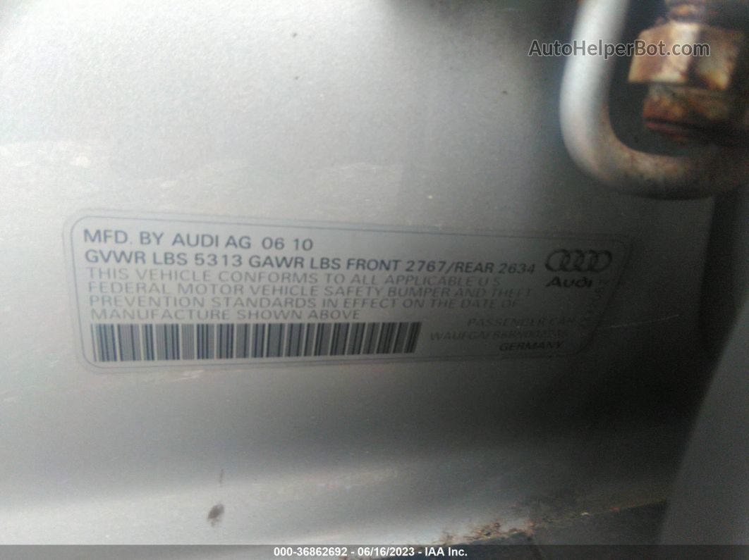 2011 Audi A6 3.0t Premium Plus Silver vin: WAUFGAFB6BN002245