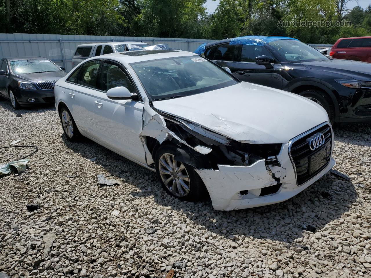 2013 Audi A6 Premium Белый vin: WAUFGAFC0DN103874