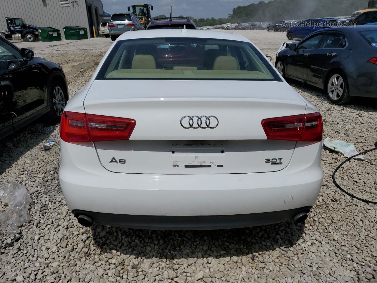 2013 Audi A6 Premium White vin: WAUFGAFC0DN103874