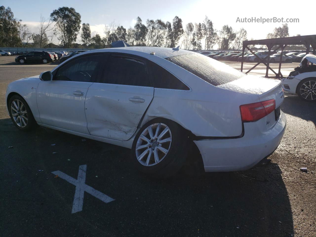 2014 Audi A6 Premium Plus White vin: WAUFGAFC0EN041376