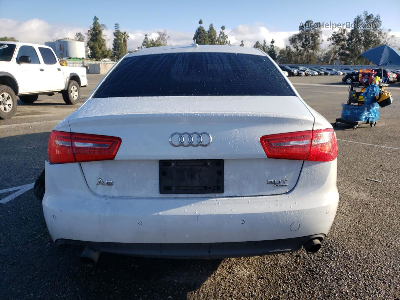 2014 Audi A6 Premium Plus White vin: WAUFGAFC0EN041376