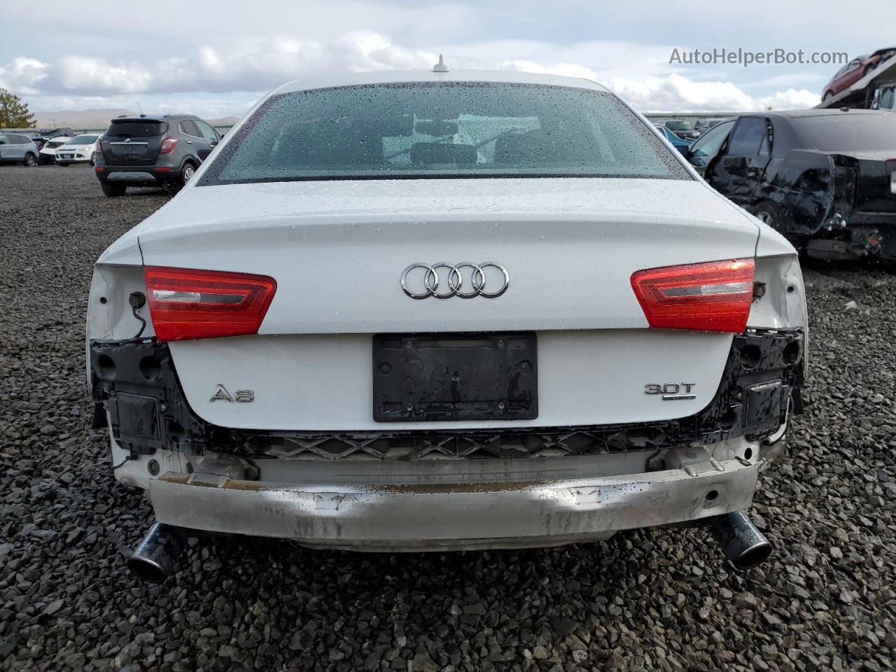 2014 Audi A6 Premium Plus White vin: WAUFGAFC0EN081957