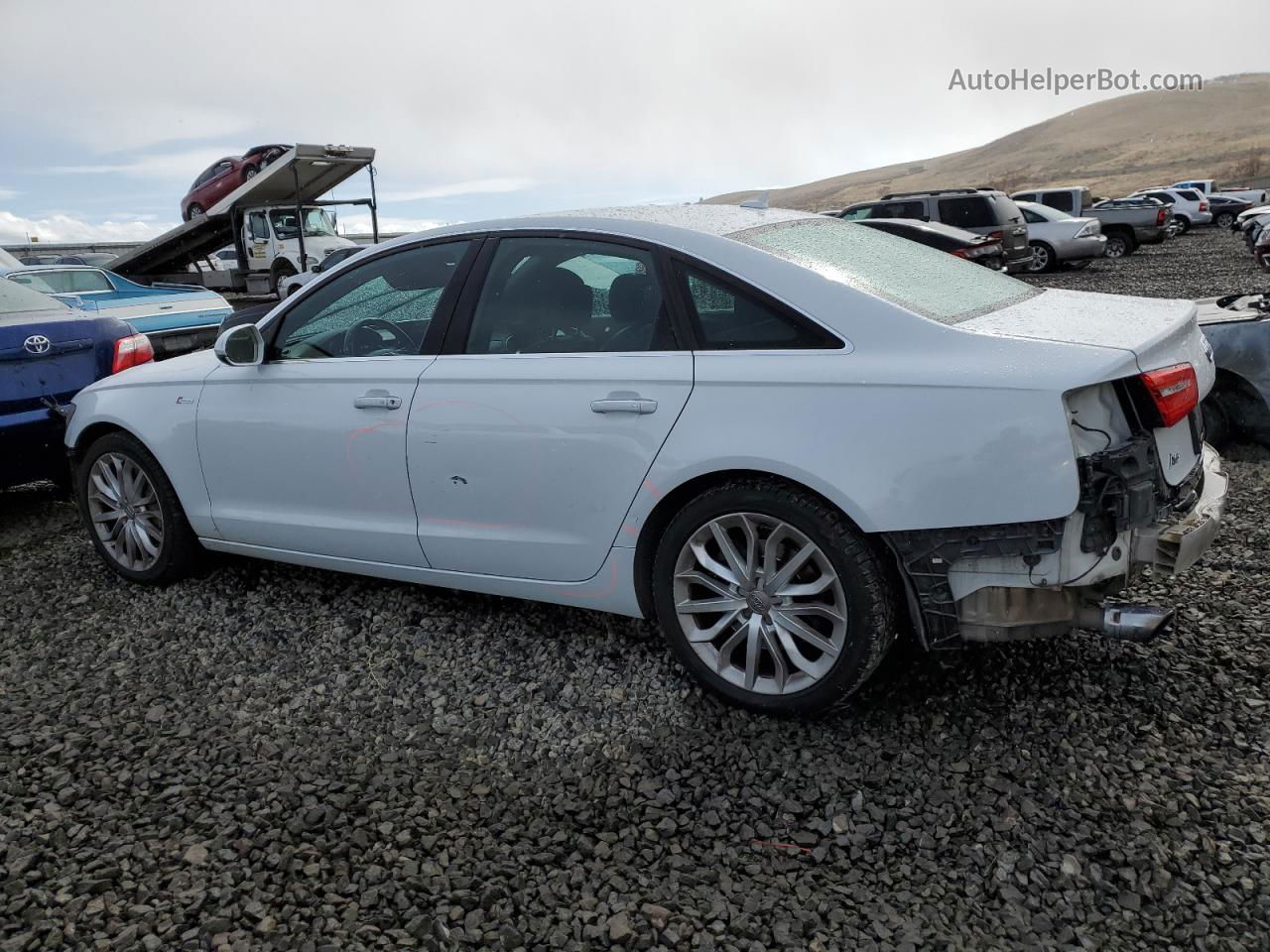 2014 Audi A6 Premium Plus Белый vin: WAUFGAFC0EN081957