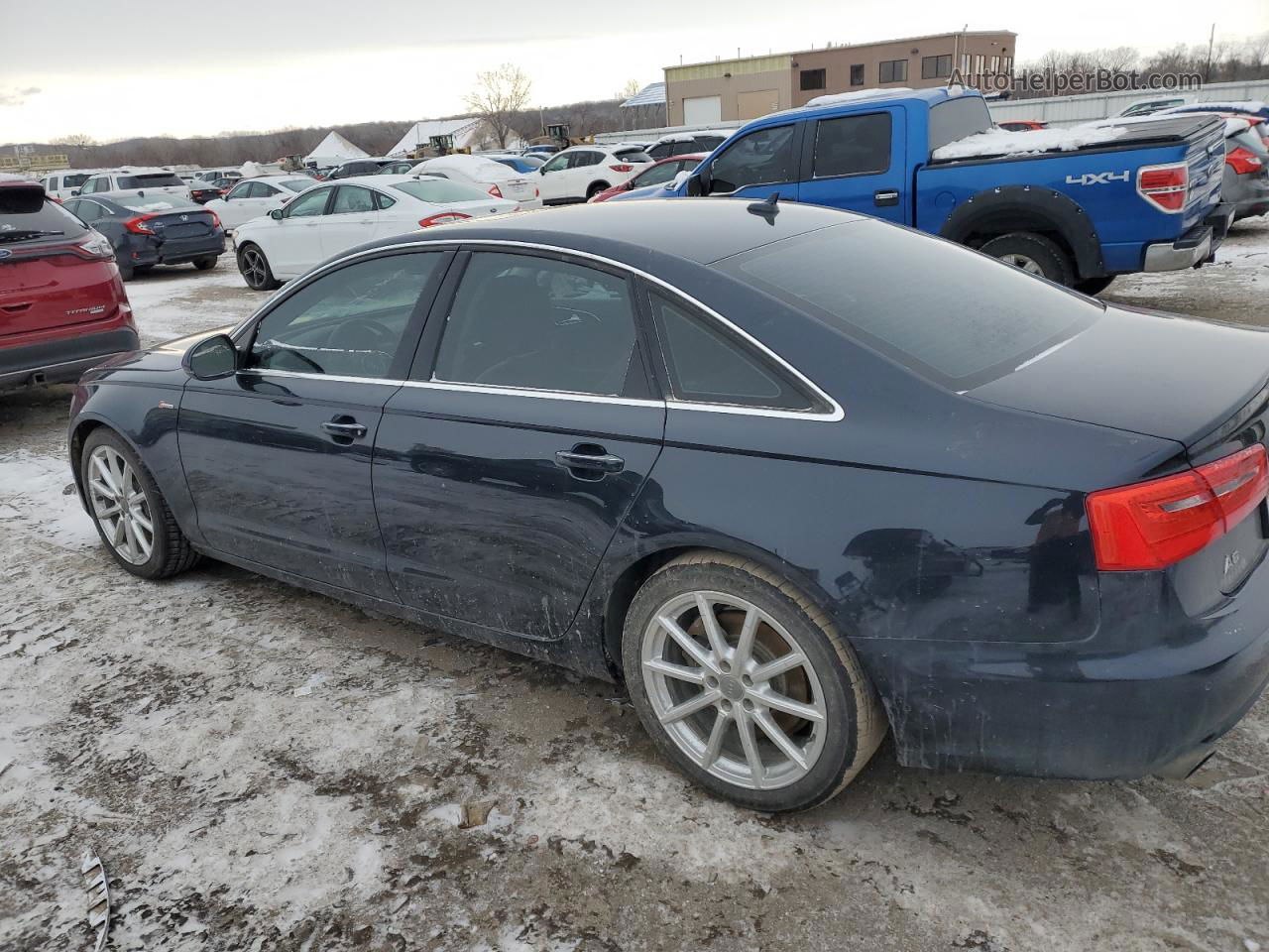 2014 Audi A6 Premium Plus Blue vin: WAUFGAFC0EN138397