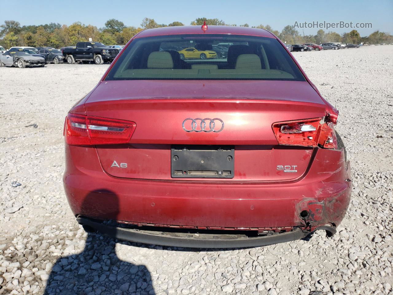 2014 Audi A6 Premium Plus Red vin: WAUFGAFC1EN098136