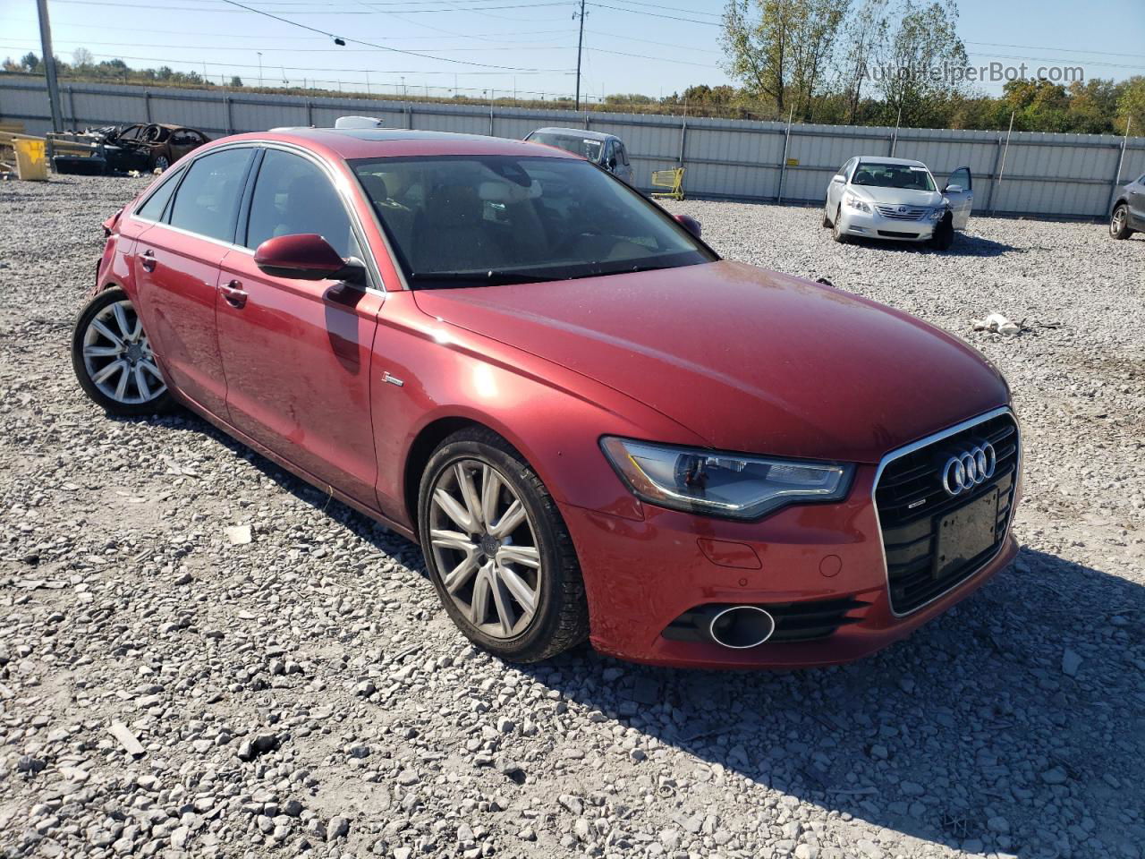 2014 Audi A6 Premium Plus Red vin: WAUFGAFC1EN098136