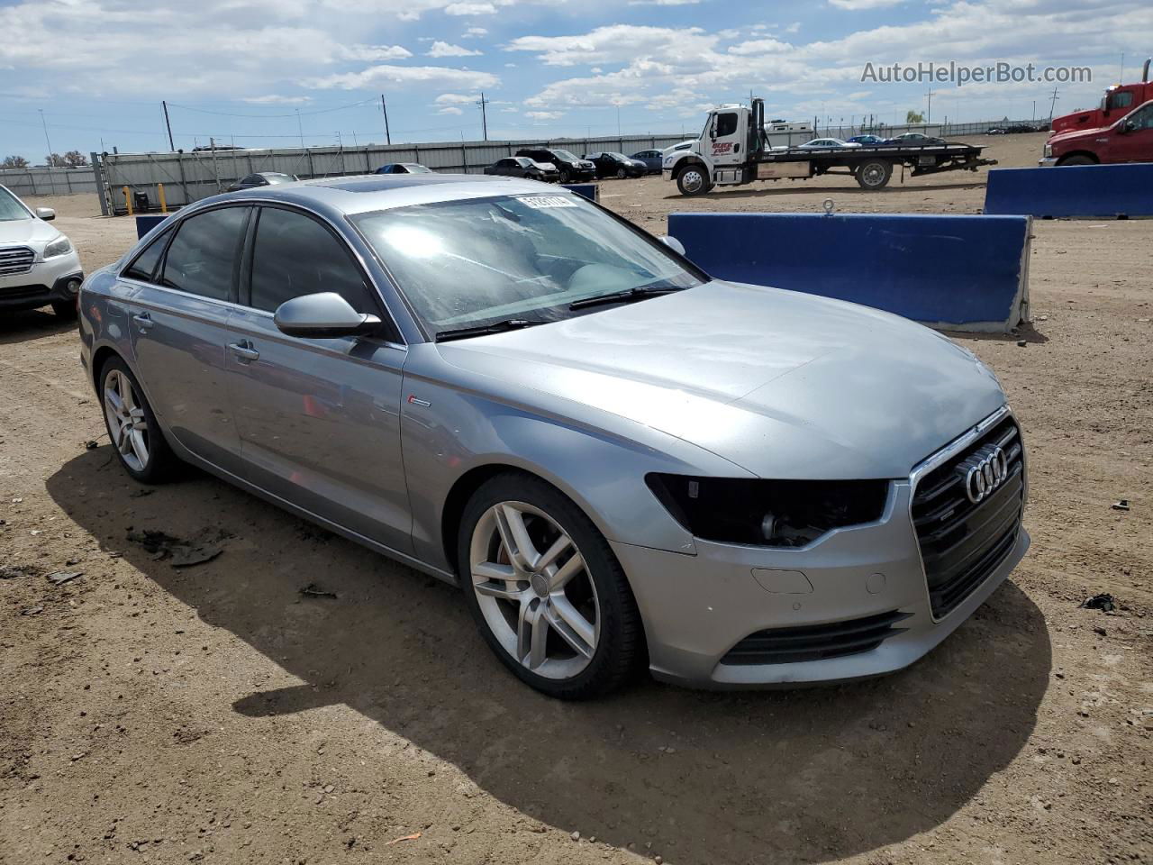 2014 Audi A6 Premium Plus Silver vin: WAUFGAFC1EN147240