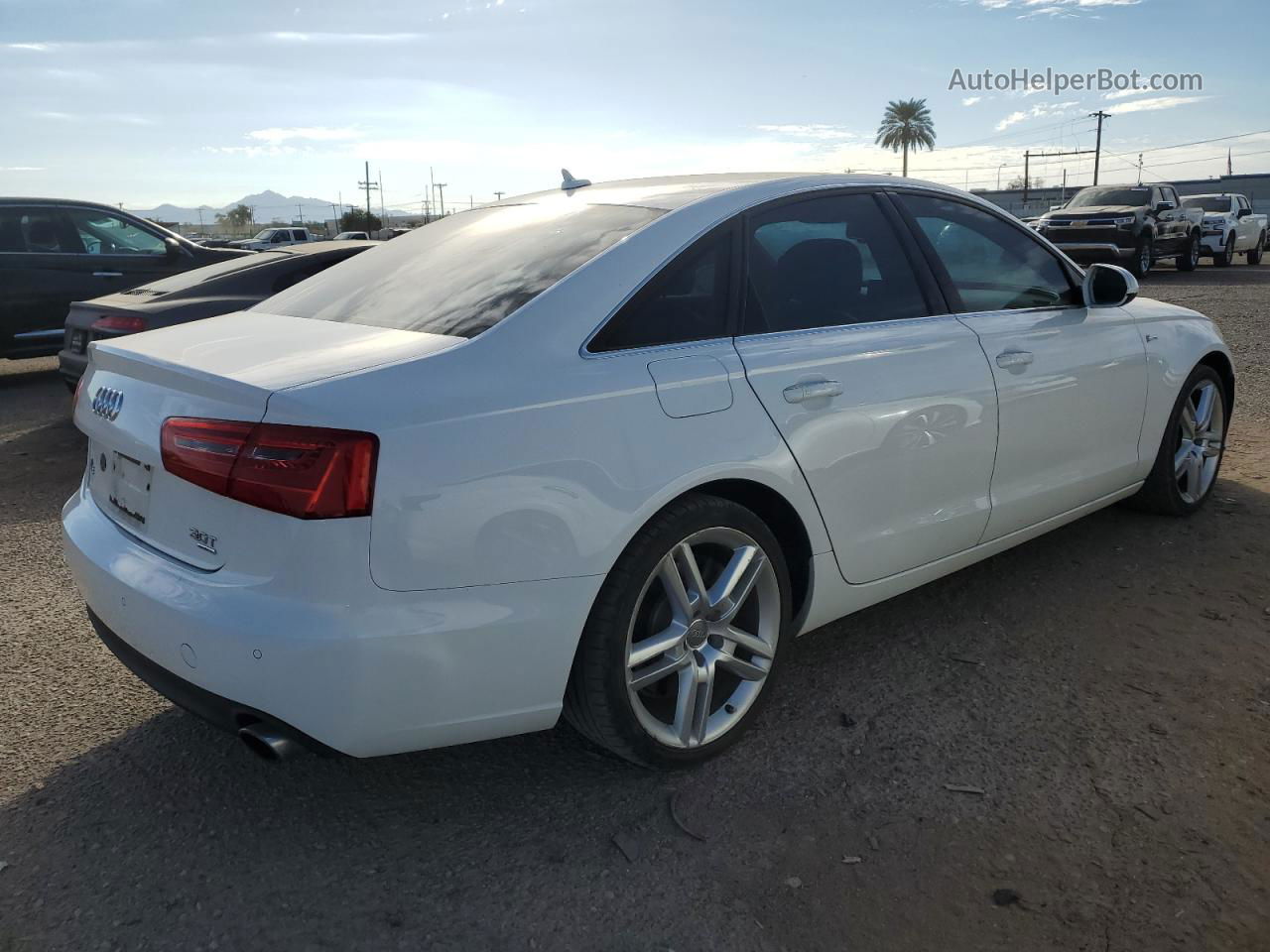 2014 Audi A6 Premium Plus White vin: WAUFGAFC2EN097075