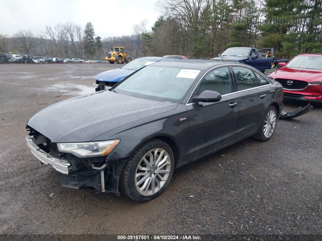 2014 Audi A6 3.0t Premium Plus Black vin: WAUFGAFC2EN158909