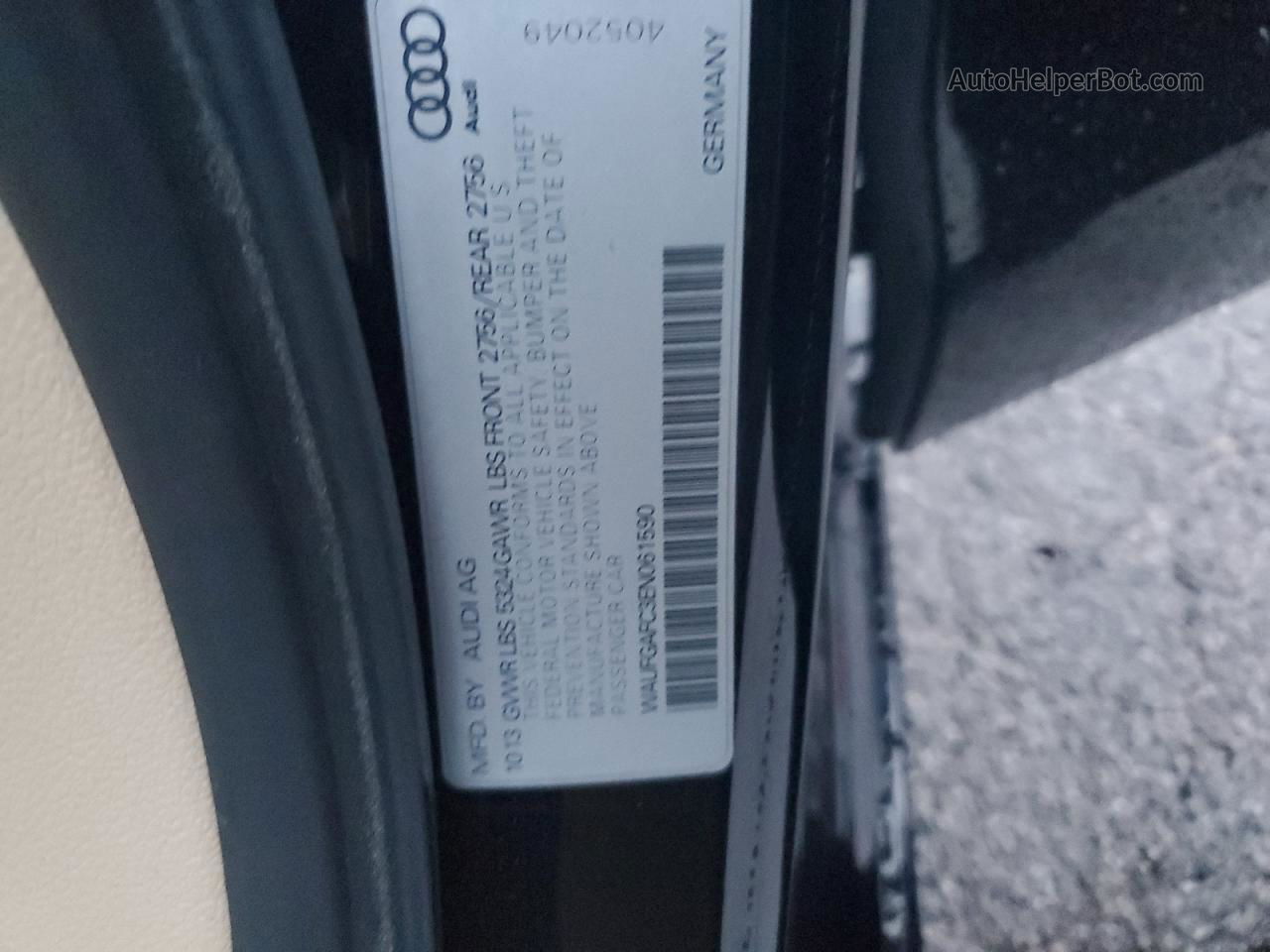 2014 Audi A6 Premium Plus Black vin: WAUFGAFC3EN061590