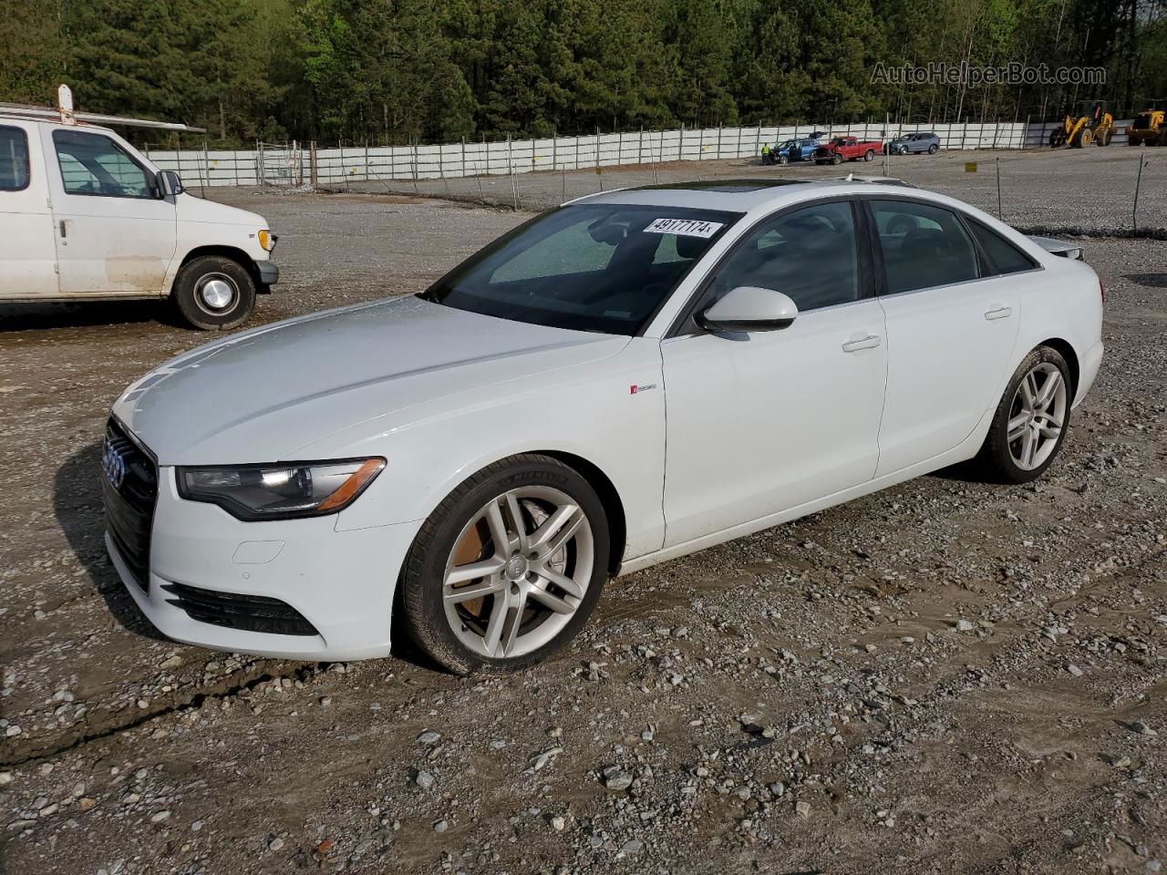 2014 Audi A6 Premium Plus Белый vin: WAUFGAFC4EN164050