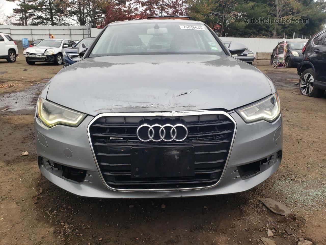 2014 Audi A6 Premium Plus Серебряный vin: WAUFGAFC5EN014576