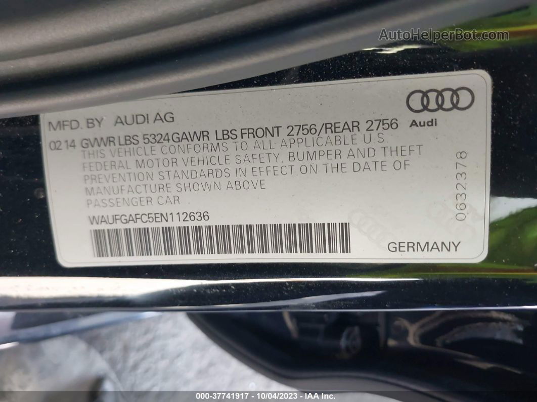 2014 Audi A6 3.0t Premium Plus Black vin: WAUFGAFC5EN112636
