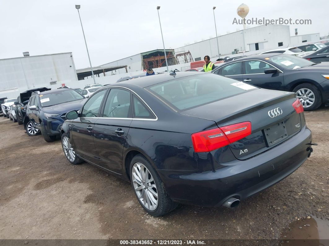 2014 Audi A6 3.0t Premium Plus Dark Blue vin: WAUFGAFC6EN012531