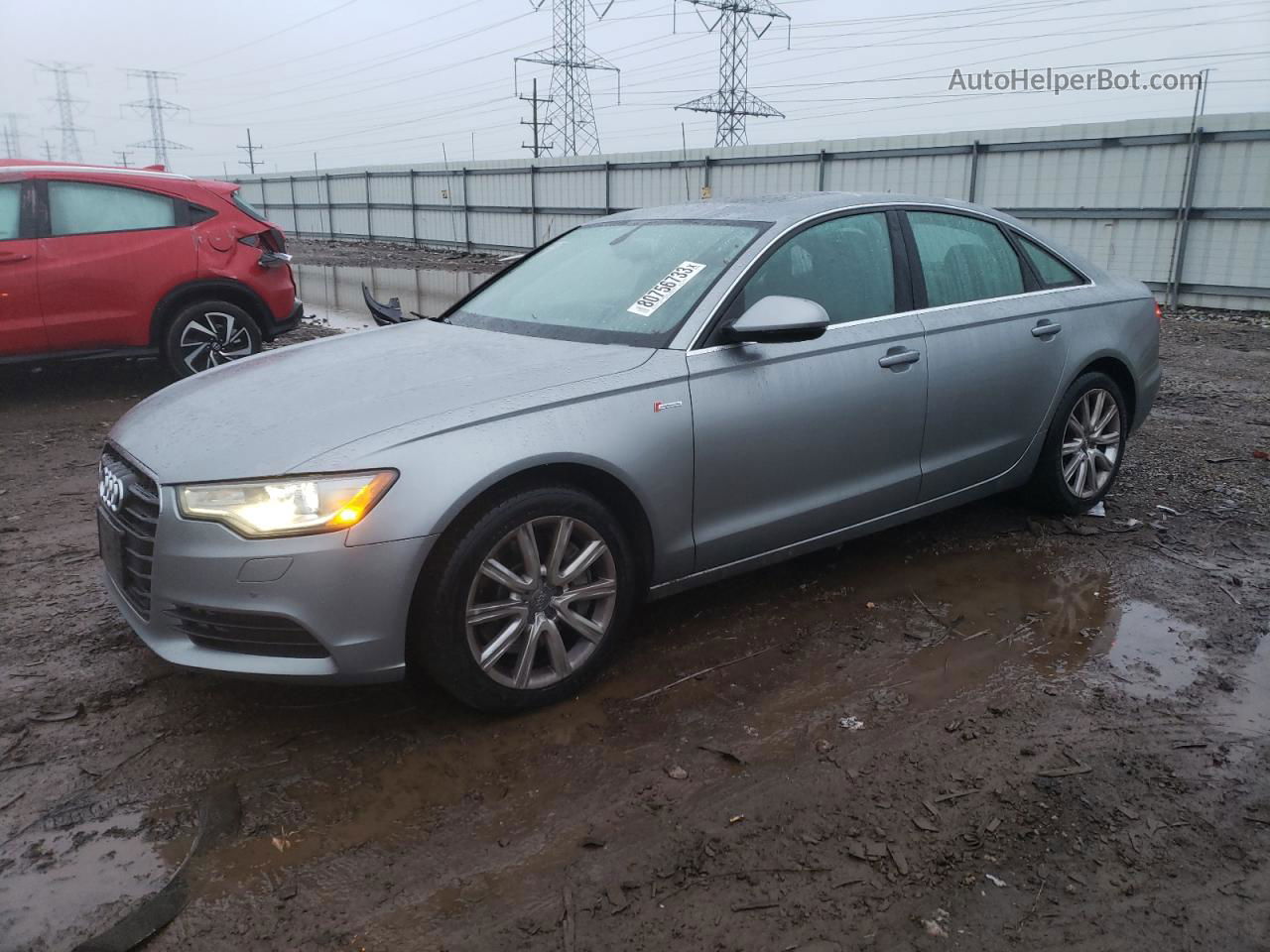 2014 Audi A6 Premium Plus Серый vin: WAUFGAFC6EN161229