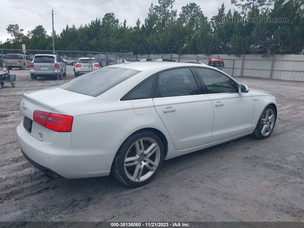 2014 Audi A6 3.0t Premium Plus White vin: WAUFGAFC7EN034117