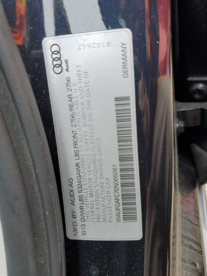 2014 Audi A6 Premium Plus Угольный vin: WAUFGAFC7EN065061