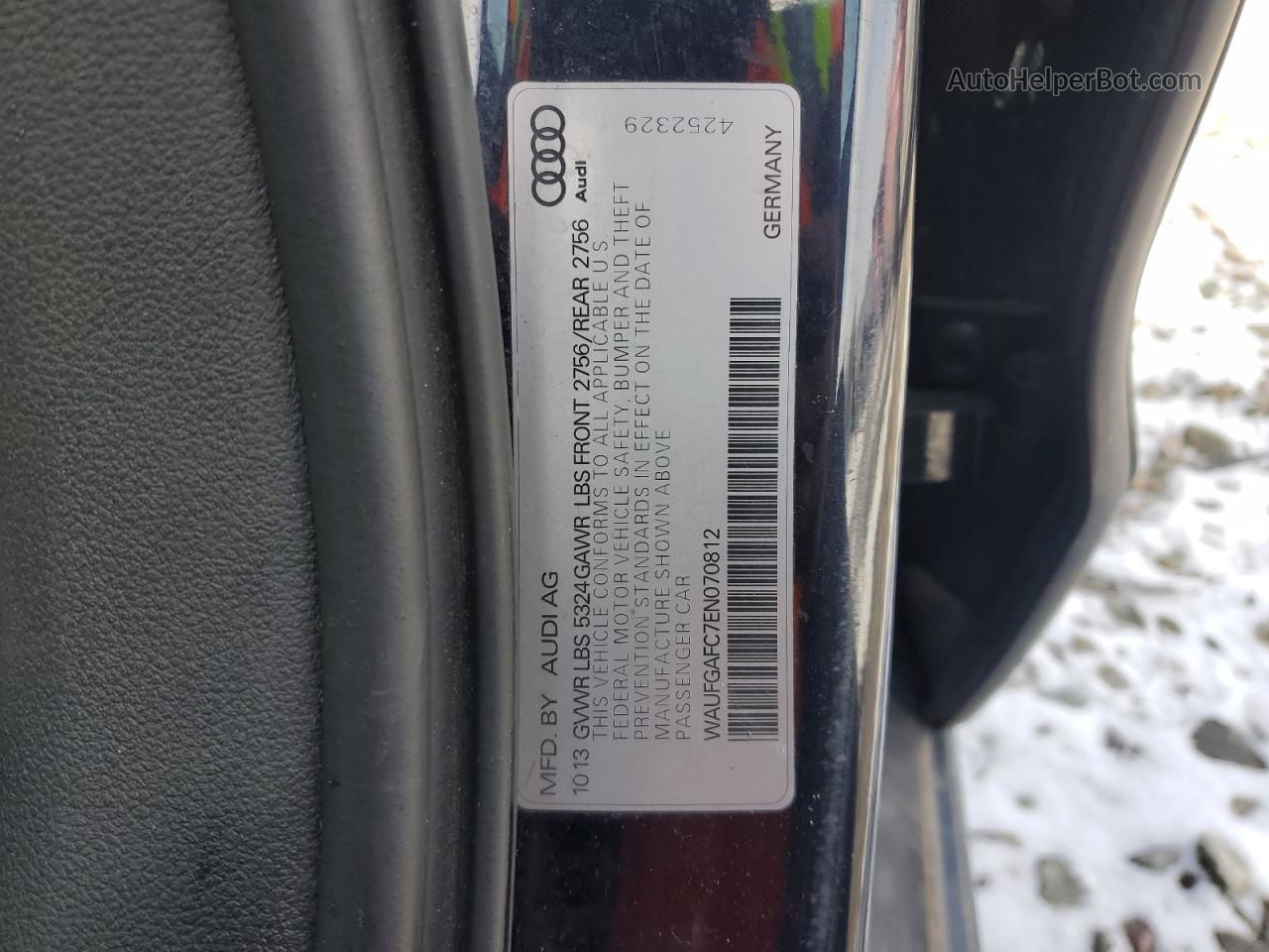 2014 Audi A6 Premium Plus Синий vin: WAUFGAFC7EN070812