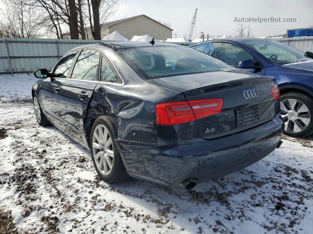 2014 Audi A6 Premium Plus Blue vin: WAUFGAFC7EN070812